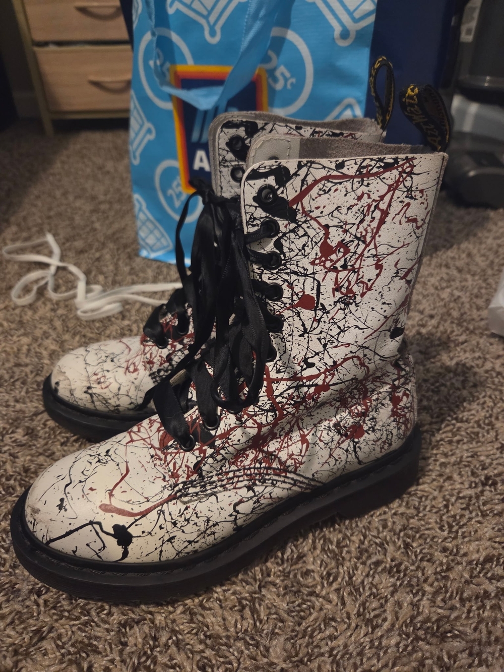 Custom Dr. Martens With Ribbon Laces